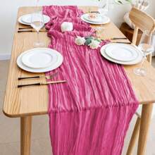 3/6 piezas Camino de mesa de arpillera, Camino de mesa de arpillera y gasa estilo bohemio, Adecuado para fiestas, bodas, decoración de mesa de cena de Pascua, Transparente y rústico de larga duración - Multicolor - Ver 33