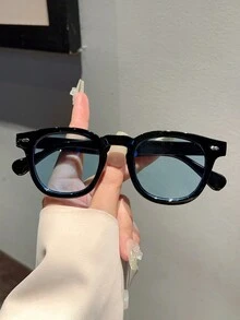 1 件女士新款全框圆形时尚眼镜复古精致小框架果冻配色时尚简约绿色男士眼镜适合旅行街头摄影装饰佩戴时尚眼镜女士太阳镜海滩配饰复古 Y2k - 彩色 - 查看 16