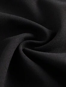 Váy thun lưng cao màu đen thanh lịch cho nữ đi làm văn phòng, Xuân/Hè - màu đen - Xem 6