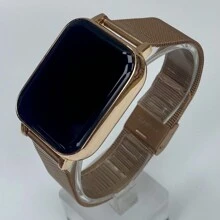 RELOJ TOUCH CUADRADO PARA DAMA Y CABALLERO RELOJ TACTI PARA HOMBRE Y MUJER - Bronce - Ver 3