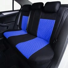 Car Seat Covers Universal Set Blue - Car Seat Covers Complete Set - Car Seat Protectors/Protective Covers Universally Fitting Car, 2 Front Seat Covers, 1 Rear Seat Cover