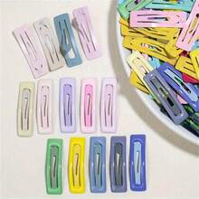 30pcs Y2K Style Candy Color Glossy Cute Aesthetic Girl Hair Clips, Small Claw Clips For Bangs, Fashion Accessory For Daily Outfit - Multicolor - View 5