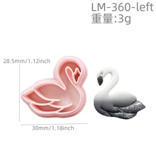 Swan Elegant Clay Cutter Polymer Clay Earring Polymer Clay Mold DIY Jewelry Pendant Pottery Tool Polymer Clay Cutters