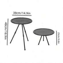 户外露营可调节小圆桌，可折叠战术桌，超轻便携式桌子，可连接二合一设计