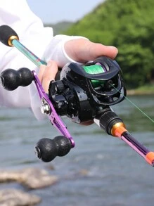 SOUGAYILANG 1Pc Baitcasting Fishing Reel 7.2:1 Gear Ratio Flexible And Convenient Magnetic Brake System Fishing Wheel Max Drag 11LB Casting Fishing Reel Great Fishing Tool! - Purple - View 11
