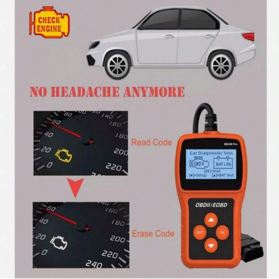 Fault Code Reader For Cars Check Engine Light Vehicle Diagnostic Scan