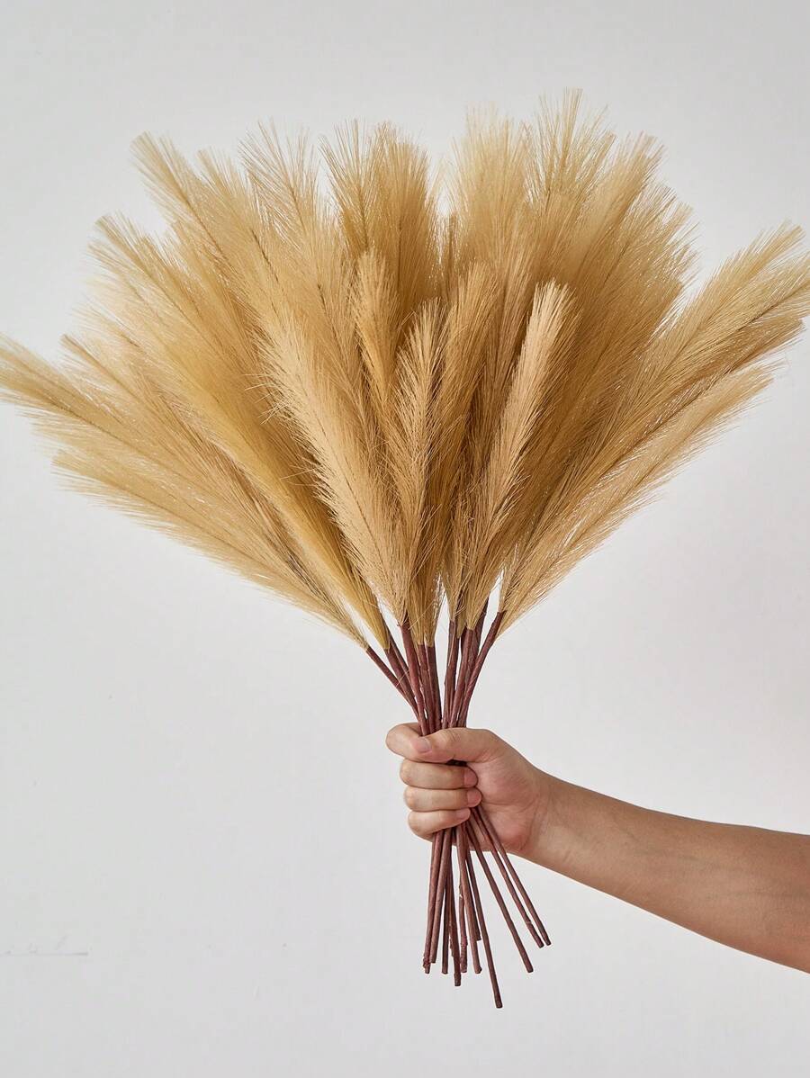 1pc 27.6'' Faux Pampas Grass Artificial Reeds Fluffy Fake Flower Bedroom Decor Boho Decor Bulrush Reed Grass For Vase Filler Farmhouse Home Wedding Decor Rama Decoration Rama