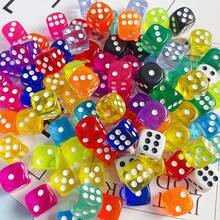 5/10/20 件彩色迷你骰子，水晶小骰子，适合派对娱乐、棋盘游戏、聚会和活动 - 彩色 - 查看 8