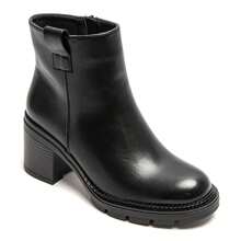 Casual & Versatile Winter Ankle Boots With Warm Fleece Lining - Black - View 3