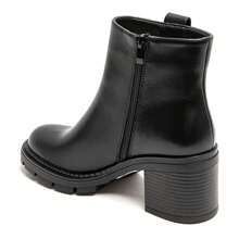 Casual & Versatile Winter Ankle Boots With Warm Fleece Lining - Black - View 5