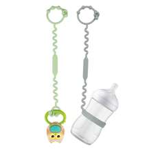 2 Stück/Set Baby Beißringe & Flaschen Silikon Riemen: 1 Stück Beißring Riemen, 1 Stück Flasche Riemen. Schnuller Beißringe, verstellbarer Riemen, geeignet für Kinderwagen, Autositz, Hochstuhl, Kinderbett