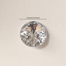 10/20/30 件亚克力仿水晶纽扣，透明双眼心形圆形多功能纽扣，适用于家纺、服装、鞋子、箱包、DIY 工艺品 - 銀白色 - 查看 11