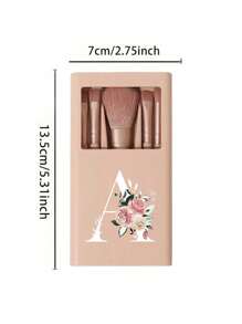 Set di pennelli cosmetici portatili color pelle con specchi, stampa floreale con lettere da A a Z, set di pennelli per trucco con setole morbide, pennelli da viaggio per il trucco con scatole a specchio, penne cosmetiche multifunzione mini, pennelli per fondotinta, pennelli per ombretti, strumenti di bellezza per principianti, pennello miscelatore, organizer per il trucco, rastrelliera per il trucco, include pennelli cosmetici, regali ideali per ragazze, set di strumenti per il trucco portatili, articoli da viaggio necessari, set di pennelli completo, set di pennelli per il trucco, kit di trucco completo, set di pennelli, set di pennelli per il trucco, set regalo per il trucco