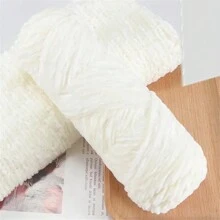 Pacote com 1 fio de poliéster chenille, 100 g cada, fio grosso para tricô de crochê em cores sortidas para artesanato, chapéus, cobertores, cachecóis - fio de lã macio e grosso para projetos de crochê para iniciantes e adultos - Multicolorido - Ver 30