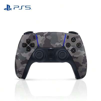  وحدة تحكم لاسلكية DualSense لجهاز PlayStation PS5 مع زناد تكيفي، محركات اهتزاز مزدوجة، تغذية راجعة ملموسة، اتصال متعدد الأجهزة، الإصدار الرسمي، بتصميم الكاموفلاج الرمادي الداكن