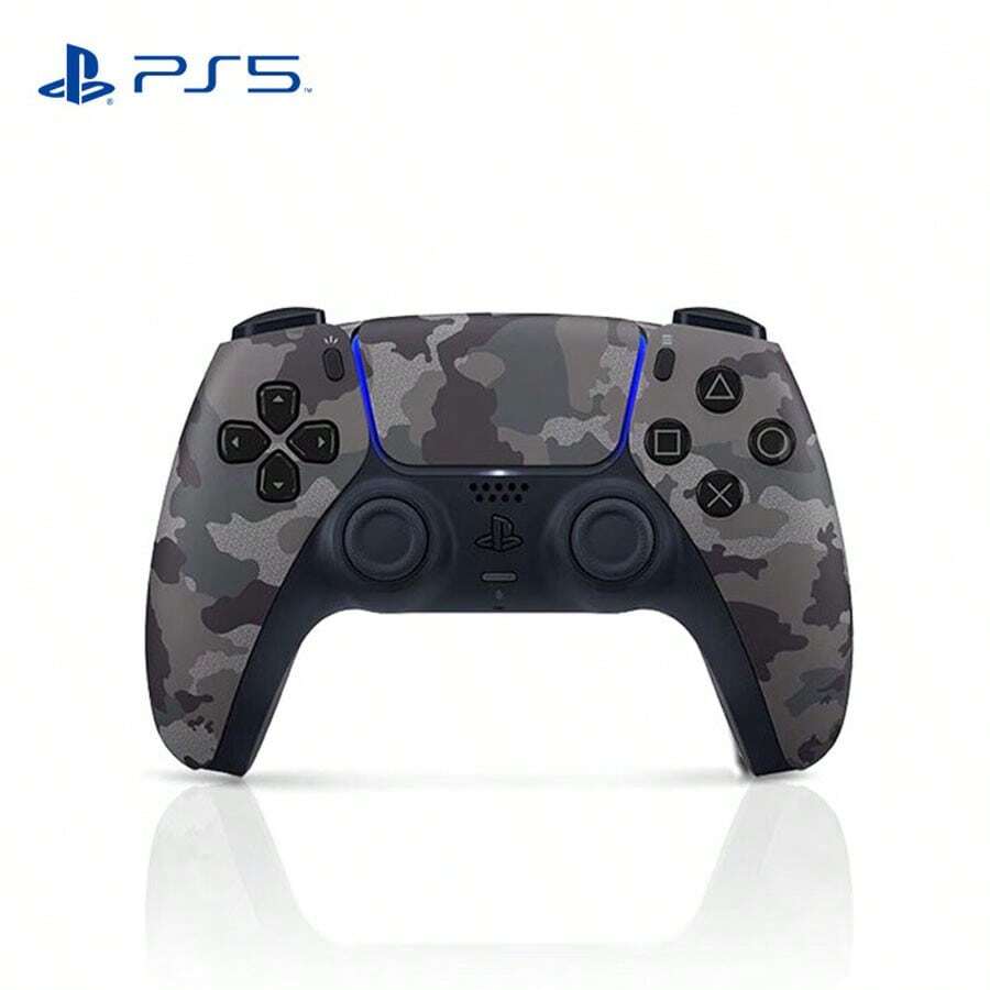 PS5 PlayStation DualSense Wireless Game Controller, PS5 Controller With Adaptive Triggers, Dual Haptic Motors, Tactile Feedback, Multi-Device Connection, Official Version, Dark Grey Camouflage - Dark Gray Camouflage - View 1