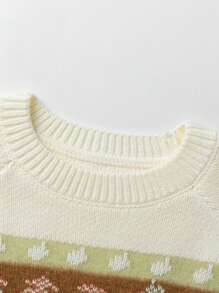 mini bala Boys' And Girls' Fun Jacquard Soft Sweater Fall/Winter Collection