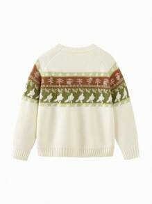 mini bala Boys' And Girls' Fun Jacquard Soft Sweater Fall/Winter Collection
