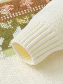 mini bala Boys' And Girls' Fun Jacquard Soft Sweater Fall/Winter Collection