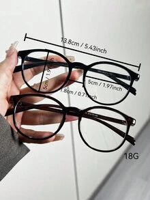 Bộ 2 chiếc kính thời trang cổ điển dành cho nữ, nhẹ, sử dụng thường ngày để học tập, làm việc văn phòng và sử dụng máy tính - trong suốt - Xem 3