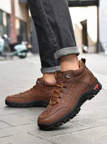 Salkin Zapatos deportivos casuales de caballero, botas altas de puntera redonda con cordones, sencillas y de moda en color caqui, con suela gruesa, cómodas, de suela blanda, resistentes al desgaste y antideslizantes, aptas para otoño e invierno, para uso diario, oficina, casual, senderismo y conducir, tallas grandes 45 46 47 48