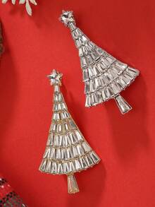 1 件 2024 圣诞节新款水钻镶嵌合金圣诞树胸针 - 聖誕樹 - 查看 2