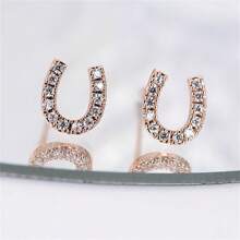 1 Paar koreanischer Stil Mini Hufeisen Ohrstecker, zart und elegant für den täglichen Gebrauch