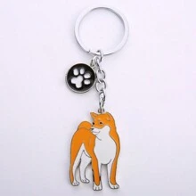 1pc Alloy Metal Dachshund Cute Jack Dog Pet Key Ring Dog Tag Charm Car Keychain Lovely Bag Pendant For Best Friend Student's Gift Car Accessories Bag Charm Backpack For School
