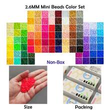 Yantjouet 2,6mm perline in ferro 24colori/set nero bianco per bambini pixel arte Hama Perler bead fai da te puzzle regalo fatto a mano giocattolo per bambini