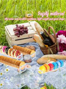 1/2 件透明托盘亚克力矩形支架饼干托盘食物展示架派对开胃菜托盘透明食物展示架派对亚克力便携式食物托盘适合户外野餐 - 透明U形 - 查看 3