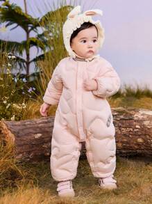 mini bala Eierförmiger Daunen-Jumpsuit für Jungen und Mädchen, warmer Baby-Winter-Romper