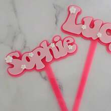 定制生日蛋糕装饰横幅，生日快乐蛋糕装饰，定制亚克力，适合任何场合，生日周年庆典，家人和朋友聚会，个性化 - 多色 - 查看 4