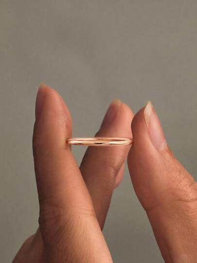 Stylever 1pc Smooth Plain Ring For Women S925 Sterling Silver Classical Single Ring Fine Jewelry Gift For Daily Decor