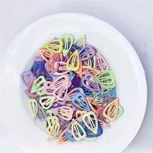 30pcs Y2K Style Candy Color Glossy Cute Aesthetic Girl Hair Clips, Small Claw Clips For Bangs, Fashion Accessory For Daily Outfit - Multicolor - View 3