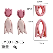 Polymer Clay Cutter DIY Ceramic Earrings Jewelry Pendants Tools INS Simple Asymmetrical Geometric Shapes Series Embossed Molds - LM-081-2PCS - View 7