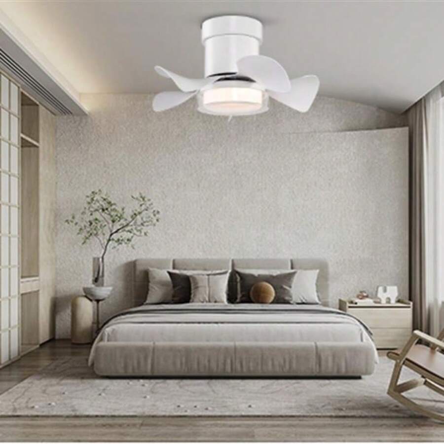 21 Inch Ceiling Fan With 3 Color Temperatures Light And Remote Control