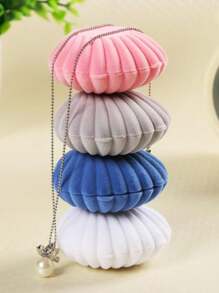 1 علبة مجوهرات ذات شكل قوقعة مناسبة لتخزين الأقراط، علبة مجوهرات جميلة وشخصية، علبة تغليف مجوهرات موضة، علبة اكسسوارات الأقراط - متعدد الألوان - مشاهدة 11