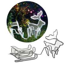Reindeer Frame With Sled Led Waterproof Christmas Ornament String Lights 127V - Xem 7