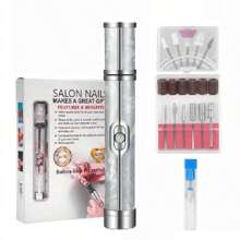 电动指甲磨甲器，USB充电电池供电，多功能美甲护理套装，便携式迷你指甲抛光器，指甲锉，指甲钻，美甲工具，美甲沙龙修甲修脚套装，20000转/分钟高速运转，无震动无噪音无过热，设计优雅 - 彩色 - 查看 15