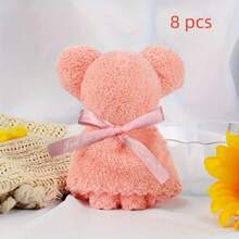 8pcs Cute Bear Towel Gifts Set, Practical Christmas/New Year's Gift, Suitable For Holidays, Weddings, Store Celebrations, Parties - Multicolor - View 13