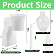 DECOHS 4 Pack WallFlower Fragrance Oil Plug In Diffuser- Wall Fragrance Diffuser Plug- Rotary Plug Design Wallflowers Diffuser With 4 Empty Bottles For Home Office Spreading Scent