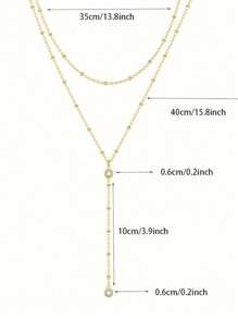 1只極簡風格圓珠女頸鏈，幾何形項鏈 - WY-528雙層項鍊 - 查看 11