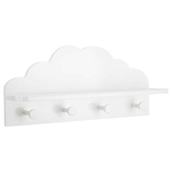 Well Home Well Home Kinderkapstok "Wolk" in wit