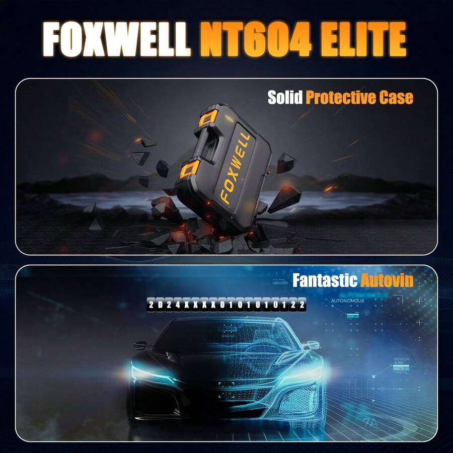 FOXWELL NT604 ELite OBD2 Scanner ABS SRS Transmission, Check Engine