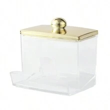 1pc/3 Pcs Qtip Holder Dispensers, Bathroom Organizers Containers For Makeup Ball/Qtip Swab/Makeup Round Pads/Floss/Hair Ties Canister Vanity Storage Jars Dispenser Holder, Dorm Room