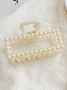 优雅简约仿珍珠发夹，适用于盘发夹、发夹、发夹 - 白色 - 查看 4