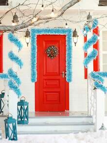 2sets/1set-Tinsel Garland, Pink Rainbow Festive Metal Decorations, Suitable For Birthdays, Weddings, Holidays, Halloween, Christmas, Christmas, Shiny Garlands, Suitable For All Seasons Indoor And Outdoor Home Party Decorations, Christmas Garlands For Tree Christmas Crafts Party Decorations, Christmas Tree Decorations, Christmas Props Christmas