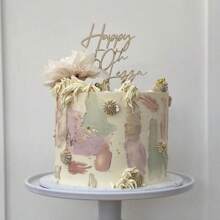 Customized Cake Decorations, Happy Birthday Cake Decorations, Customized Acrylic, Suitable For Any Occasion, Birthday, Anniversary Blessing, Family And Friend Gatherings, Personalized Customization