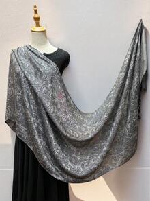 1 chiếc khăn choàng Pashmina Jacquard họa tiết Paisley cổ điển, mềm mại và ấm áp có tua rua, thích hợp cho trang phục đi làm thường ngày và trang trí - Nhiều màu - Xem 14