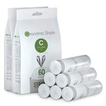 GRANDMA SHARK Bin Bags Liners Drawstring Trash Bag, Handle Waste Bags, Garbage Bag, Super Strong, Anti-Drip Unscented - 10-15L (120pcs) - View 2